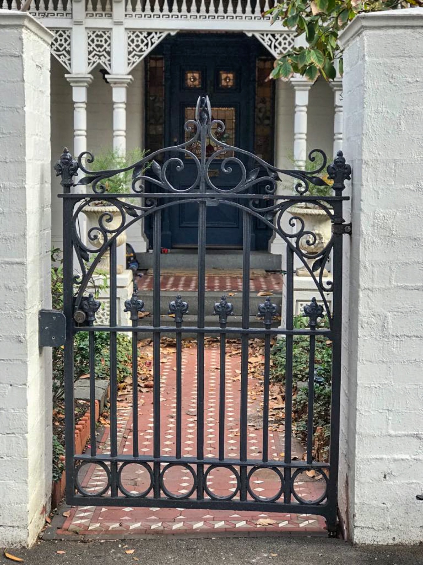 Restored Victorian-style pedestrian gate closing correctly again