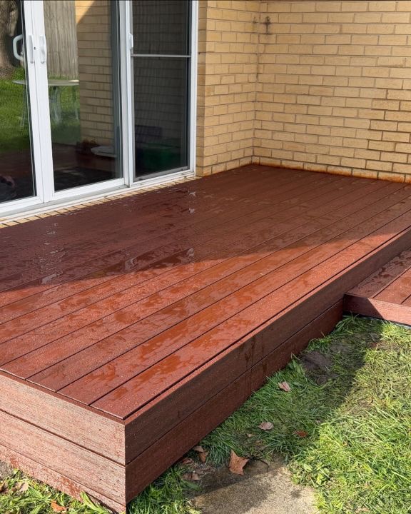 Completed deck upgrade with neatly finished boards in Box Hill North